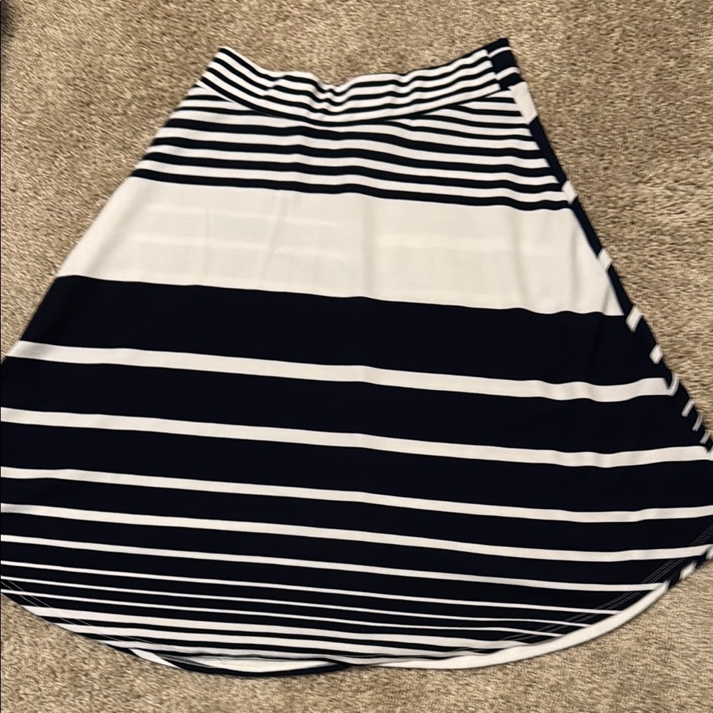 Striped Black and White Women's Skirt